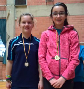Ariana Schoeters goud winst jeugdtoernooi Badmintonteam Halle Badminton Scherpenheuvel VVBBC Vlaams-Brabant
