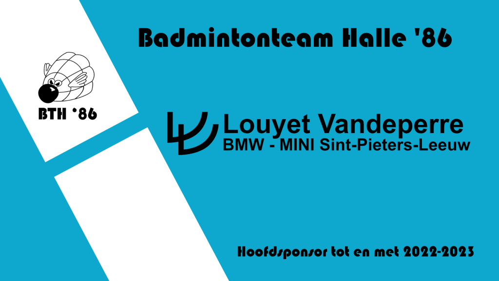 BMW MINI Louyet Vandeperre Sint-Pieters-Leeuw Laurent Louyet Badmintonteam Halle '86 De Bres badminton