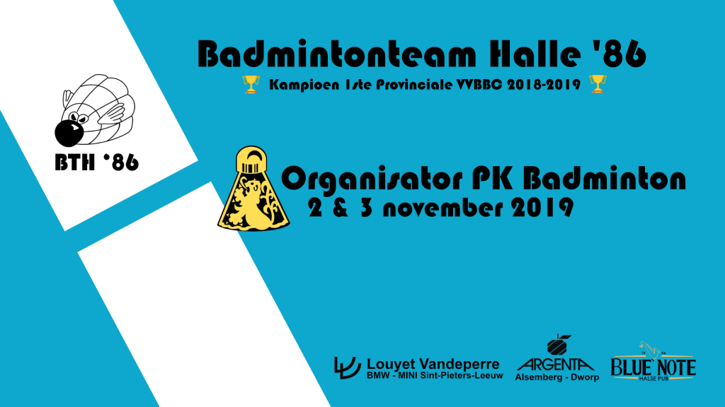 VVBBC Provinciaal Kampioenschap badminton Badmintonteam Halle '86 Sportcomplex De Bres Halle 