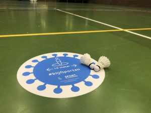 Competitie badminton Halle BTH ‘86 Sportcomplex De Bres