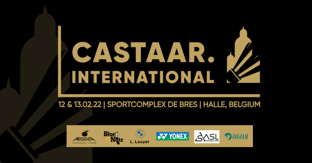 Castaar International badminton championships 2022 BTH '86 Stad Halle Sportcomplex De Bres Kevin Van Cutsem
